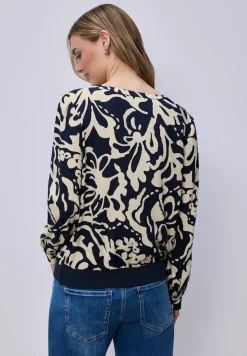Langarm Bluse mit elastischem Bund