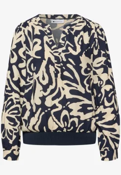 Langarm Bluse mit elastischem Bund