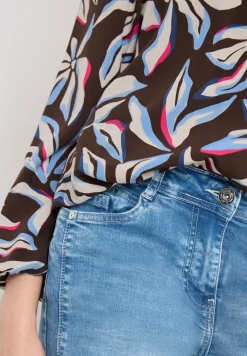 Langarm Bluse mit floralem Print