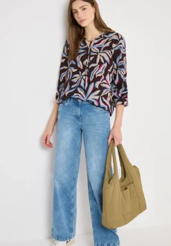 Langarm Bluse mit floralem Print