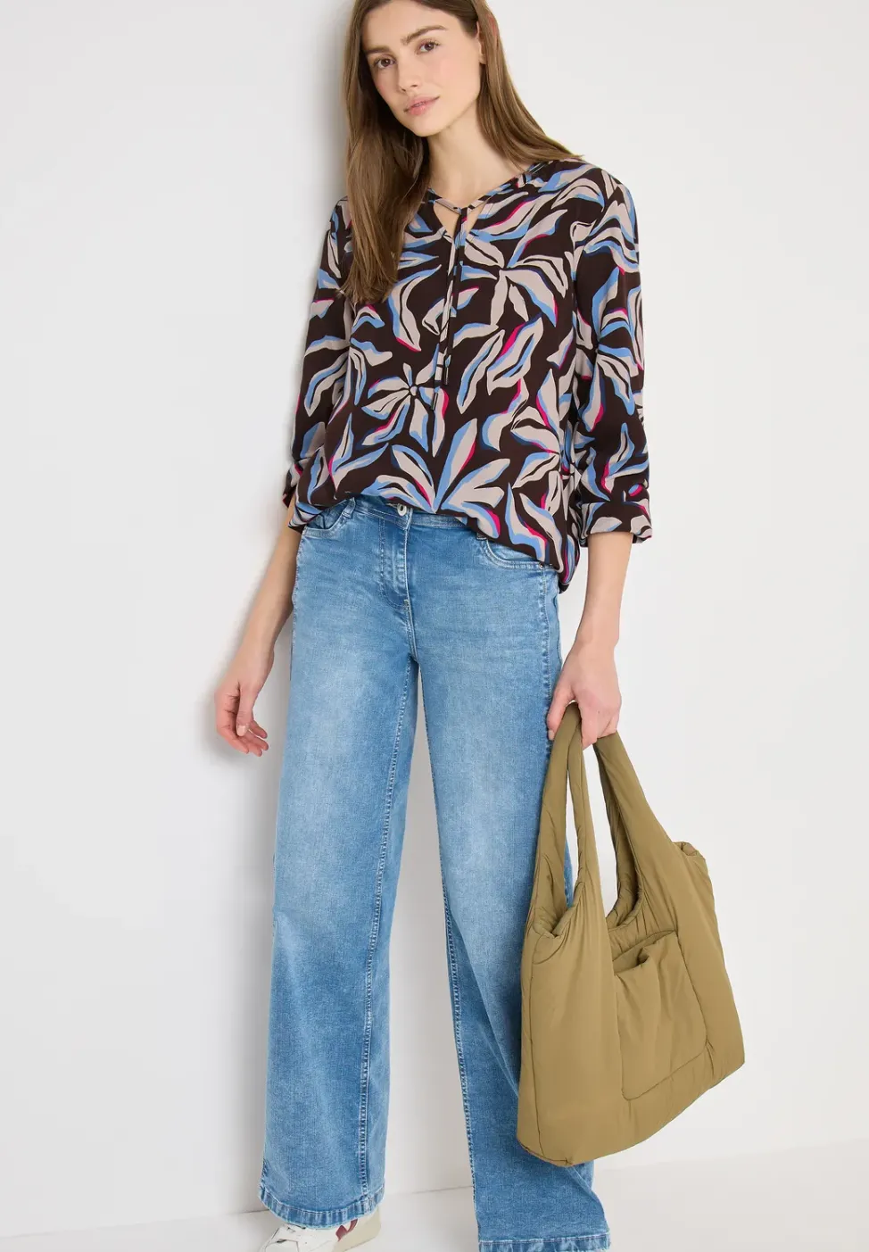 Langarm Bluse mit floralem Print