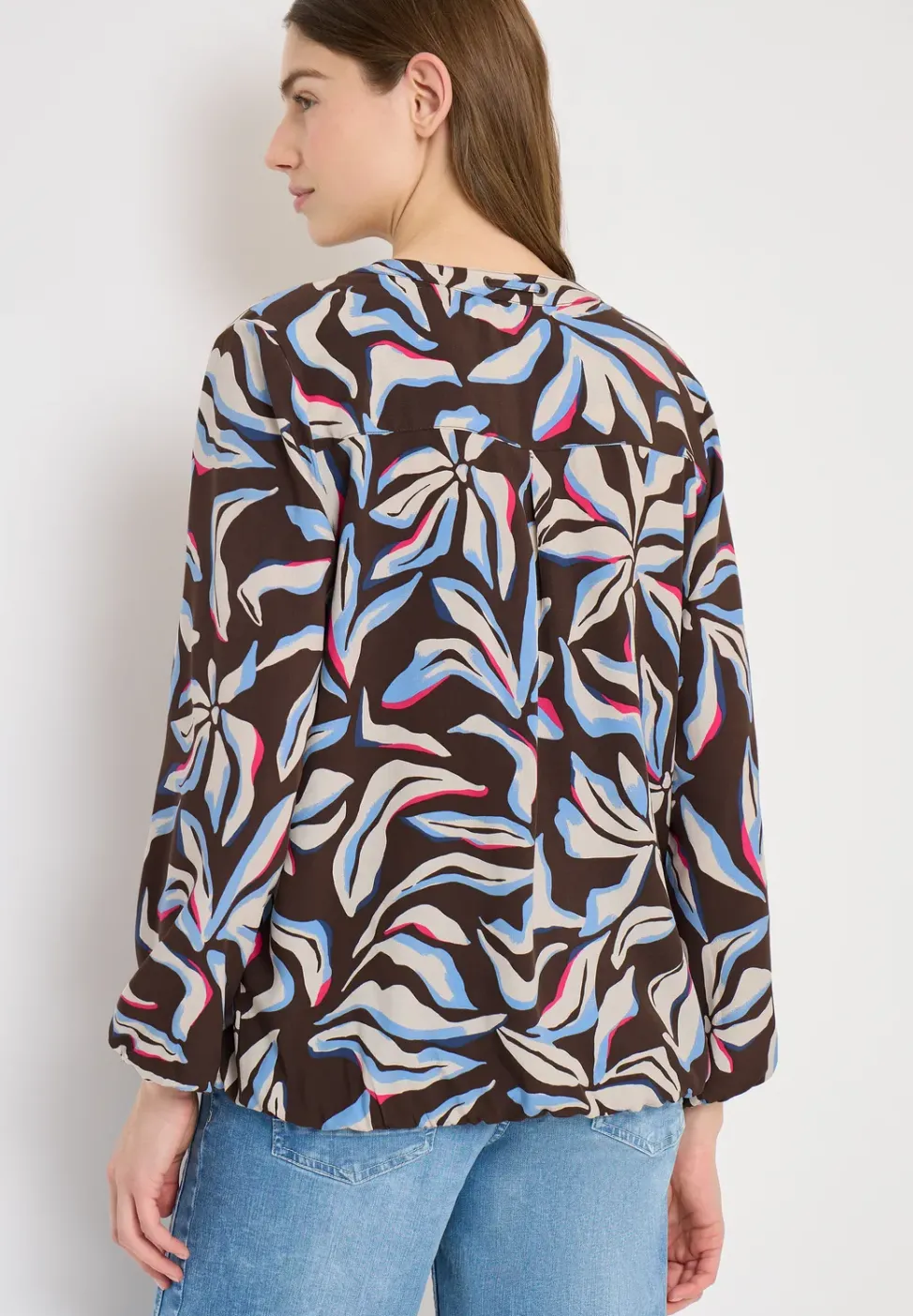 Langarm Bluse mit floralem Print