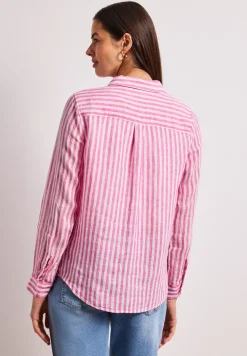 Langarm Hemdbluse aus Leinen