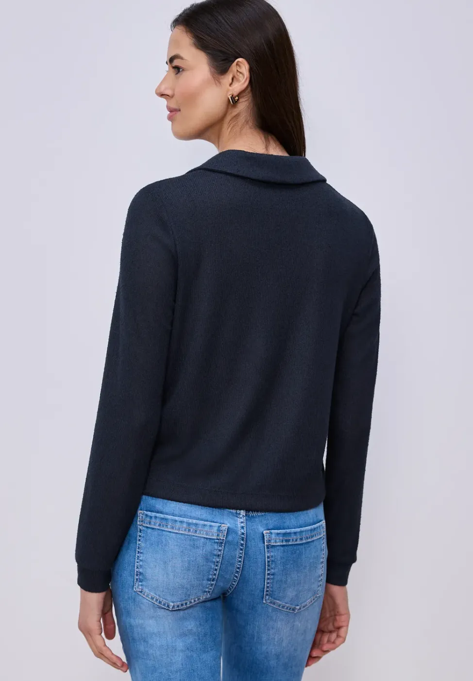 Langarm Jacke mit V-Neck