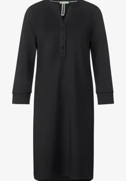Langarmkleid in Unifarbe