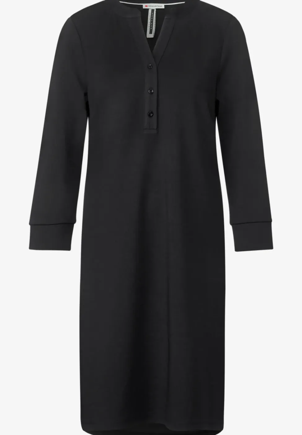 Langarmkleid in Unifarbe