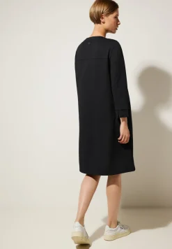 Langarmkleid in Unifarbe