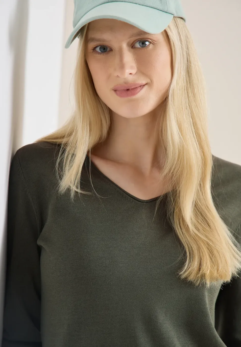 Langarm Pullover mit Rippdetail