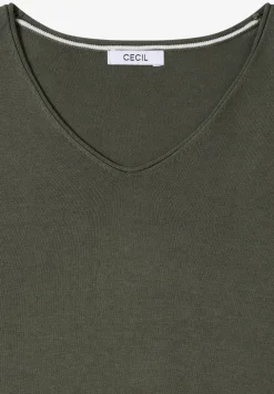 Langarm Pullover mit Rippdetail