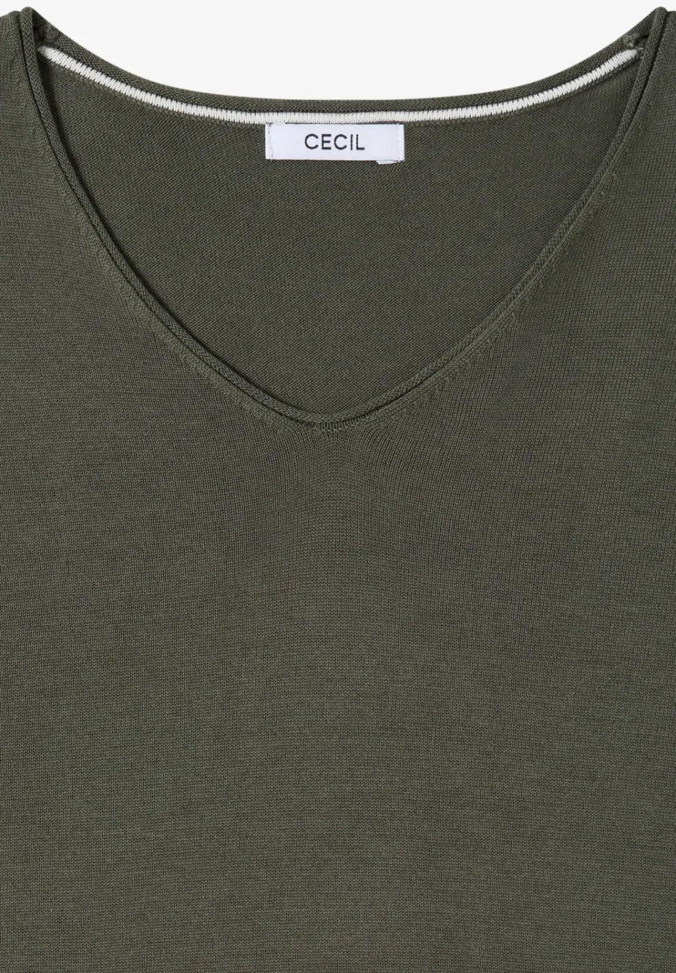 Langarm Pullover mit Rippdetail