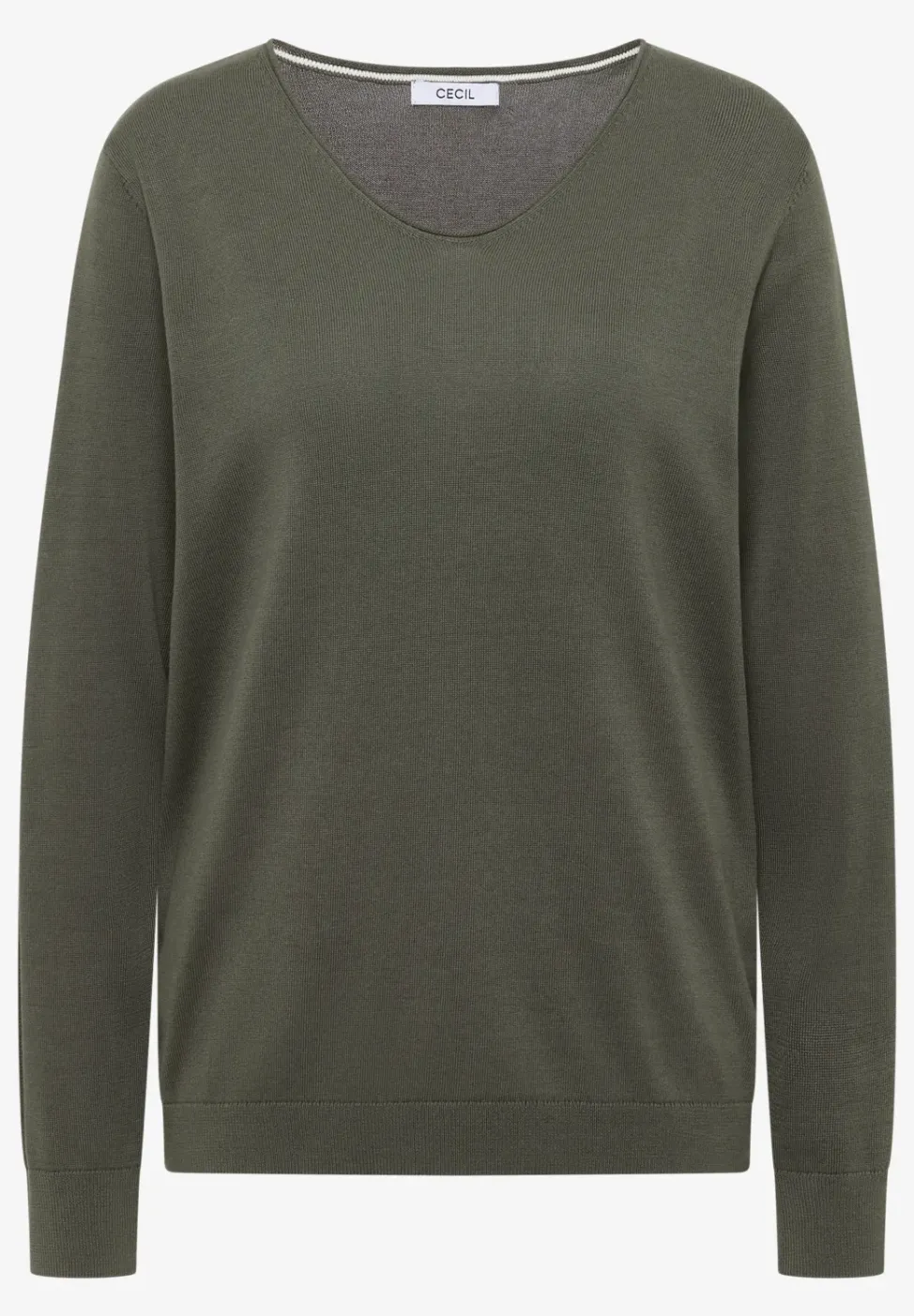 Langarm Pullover mit Rippdetail