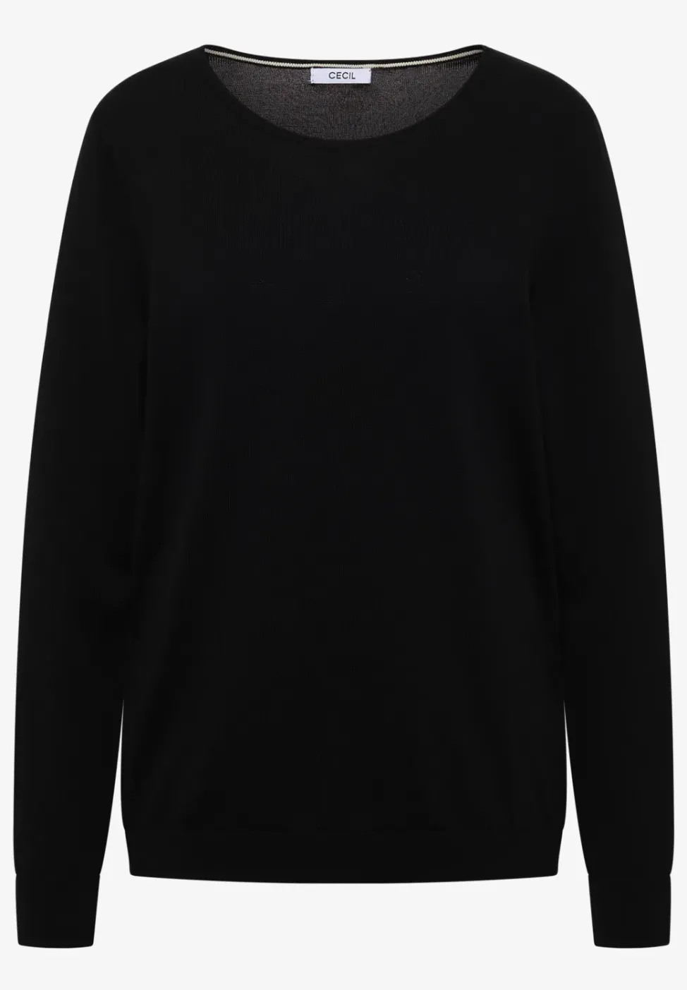 Langarm Pullover mit Rippdetail