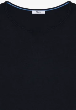 Langarm Pullover mit Rippdetail