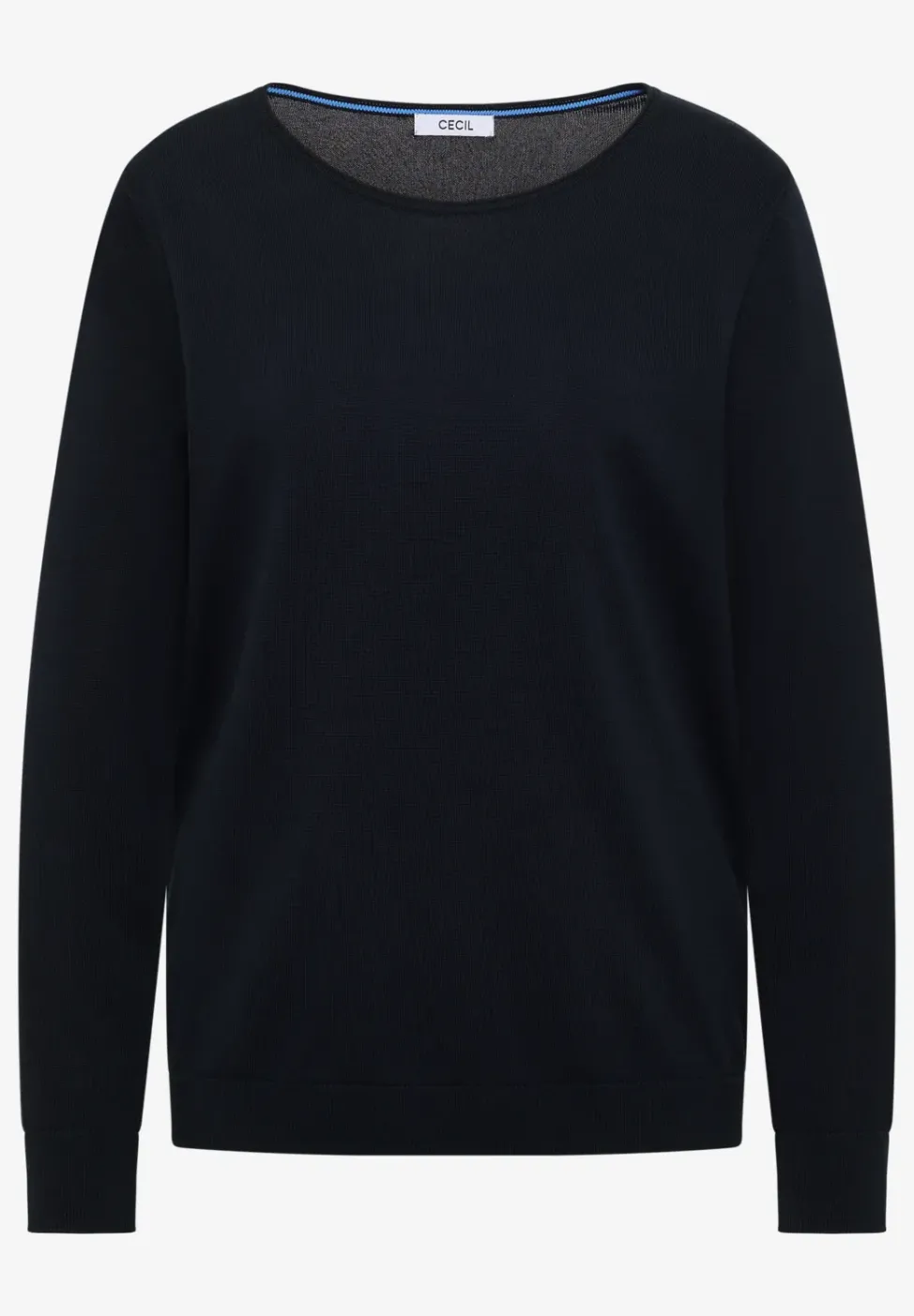Langarm Pullover mit Rippdetail