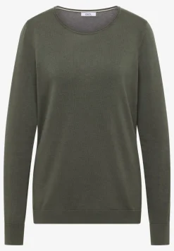Langarm Pullover mit Rippdetail