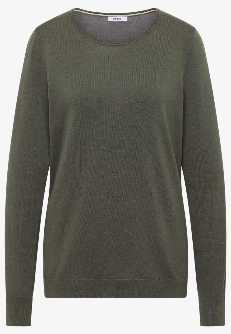 Langarm Pullover mit Rippdetail