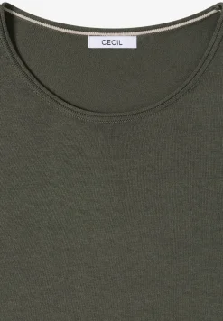 Langarm Pullover mit Rippdetail