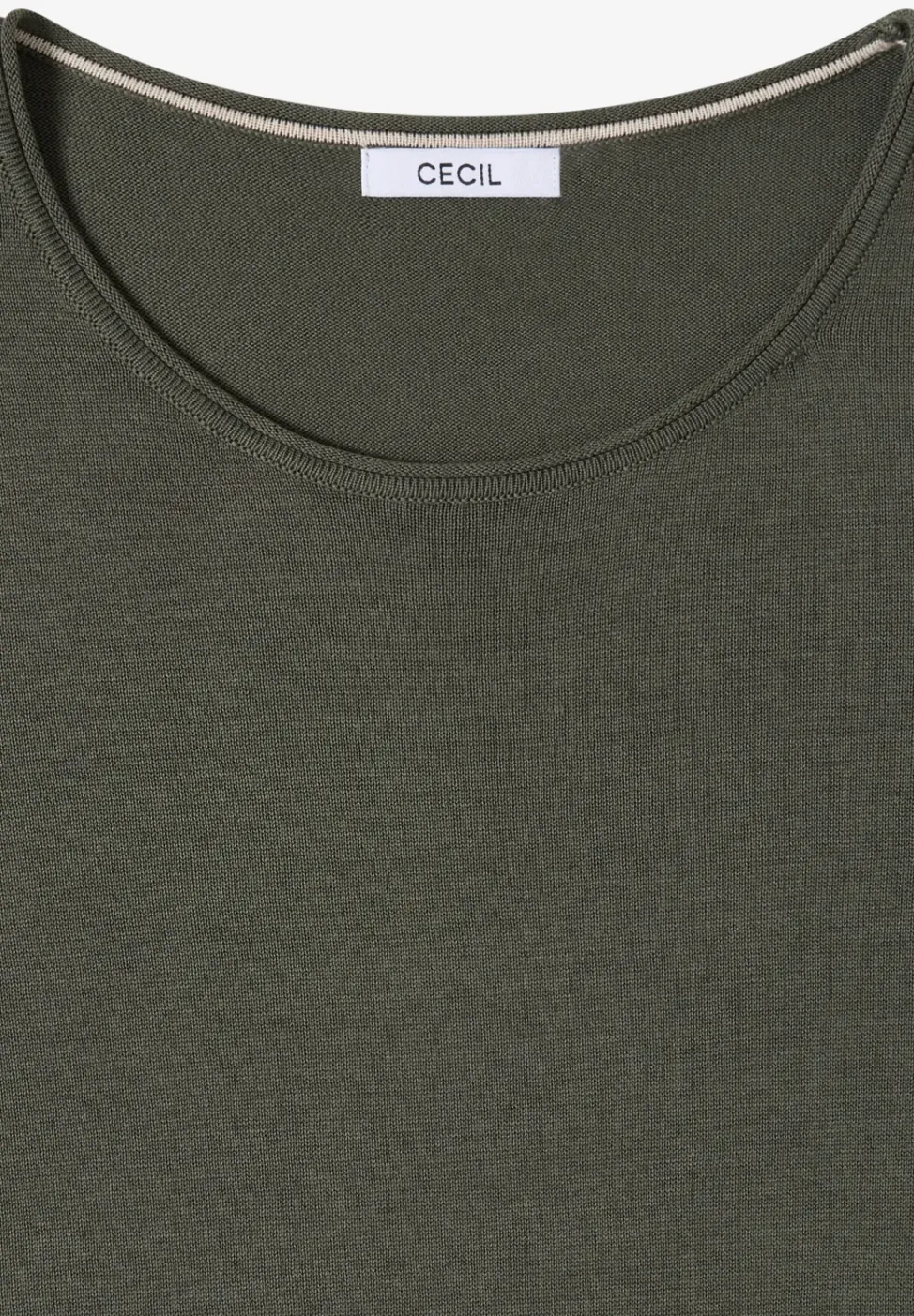 Langarm Pullover mit Rippdetail
