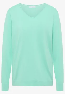 Langarm Pullover mit Rippdetail