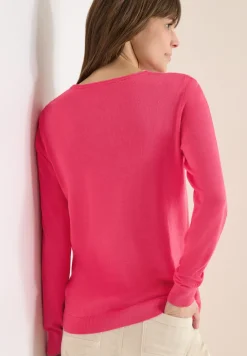Langarm Pullover mit Rippdetail