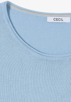 Langarm Pullover mit Rippdetail