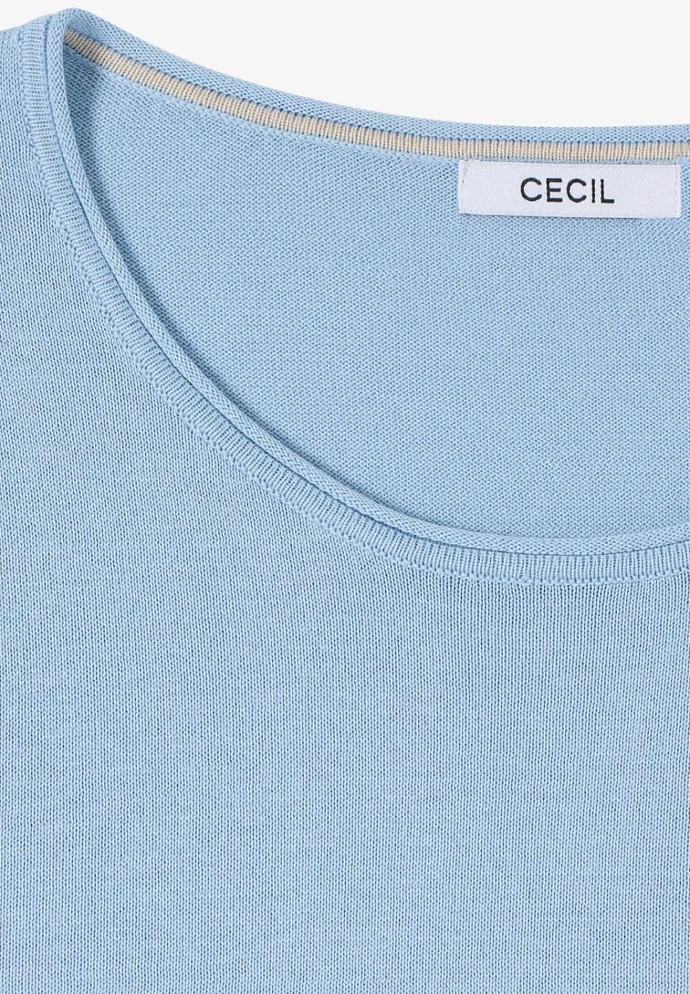 Langarm Pullover mit Rippdetail