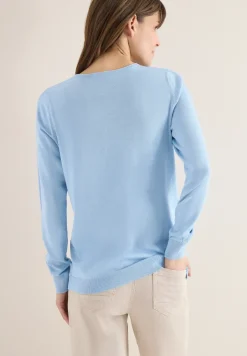 Langarm Pullover mit Rippdetail