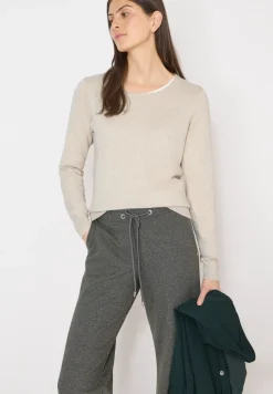 Langarm Pullover mit Rippdetail