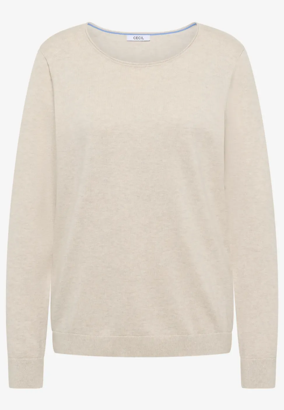 Langarm Pullover mit Rippdetail