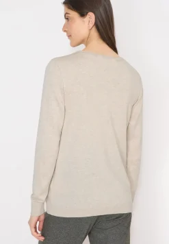 Langarm Pullover mit Rippdetail