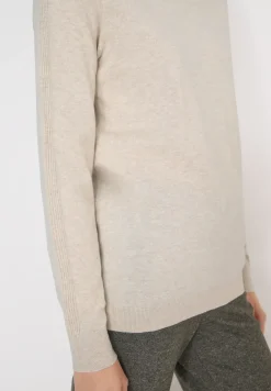 Langarm Pullover mit Rippdetail