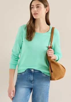 Langarm Pullover mit Rippdetail