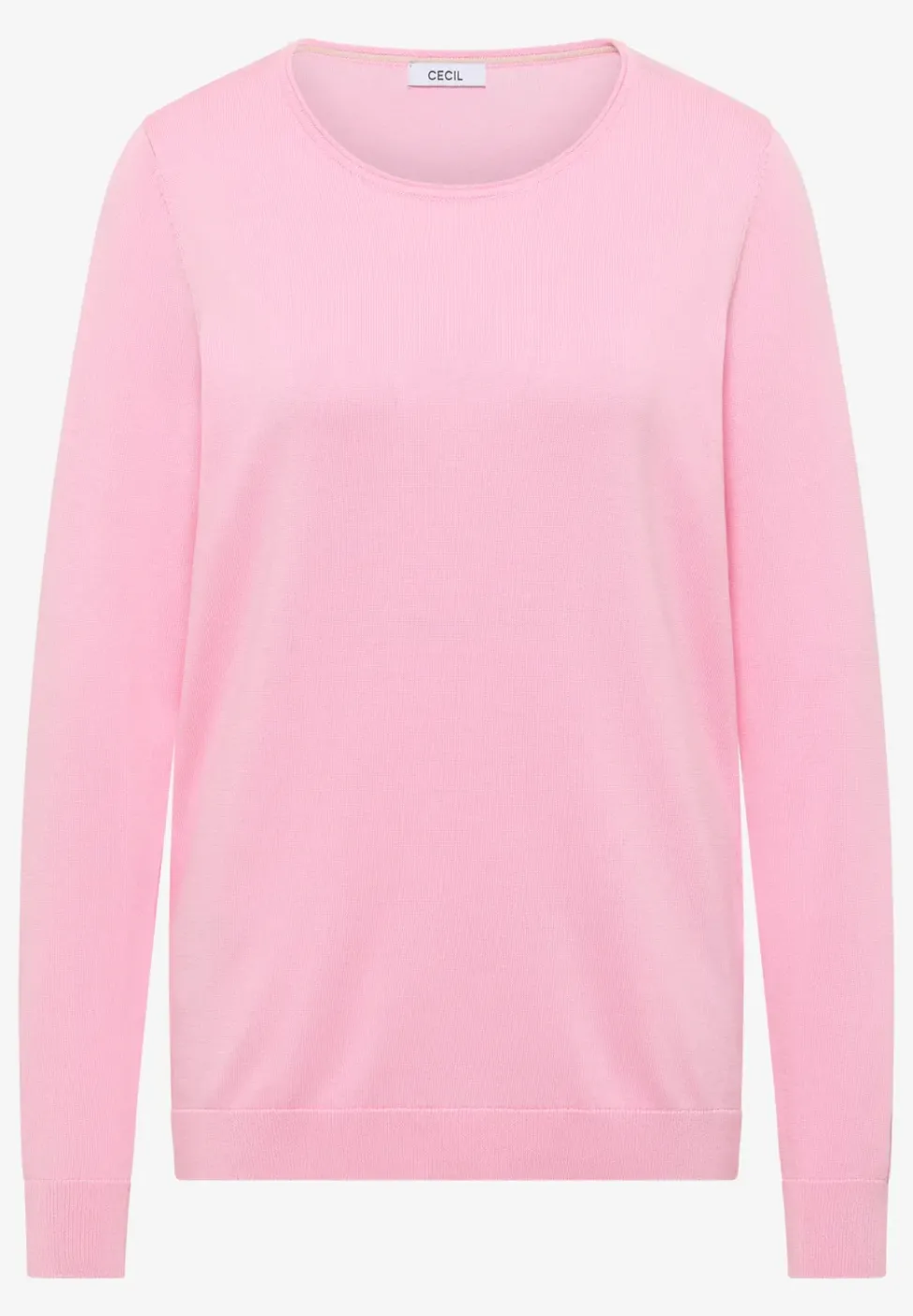 Langarm Pullover mit Rippdetail