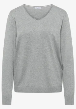 Langarm Pullover mit Rippdetail