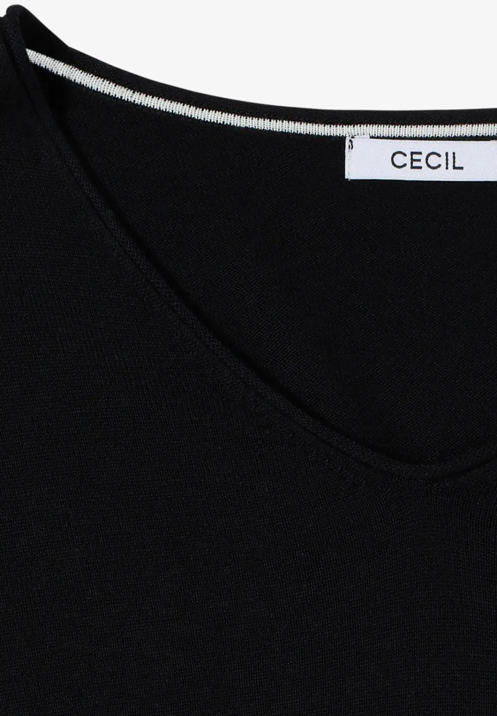 Langarm Pullover mit Rippdetail
