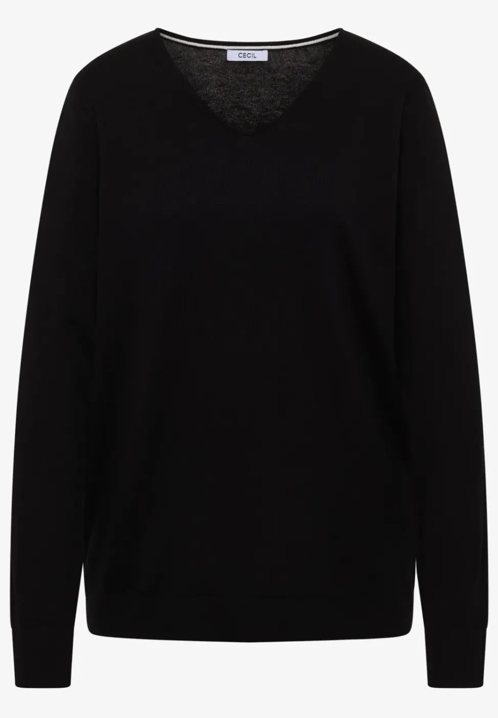 Langarm Pullover mit Rippdetail