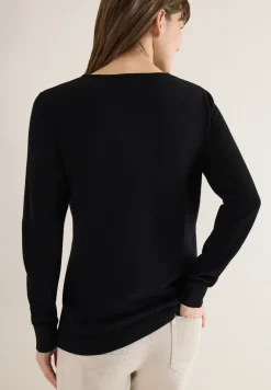 Langarm Pullover mit Rippdetail