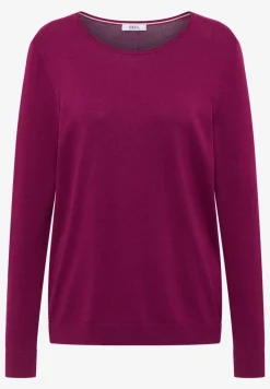 Langarm Pullover mit Rippdetail