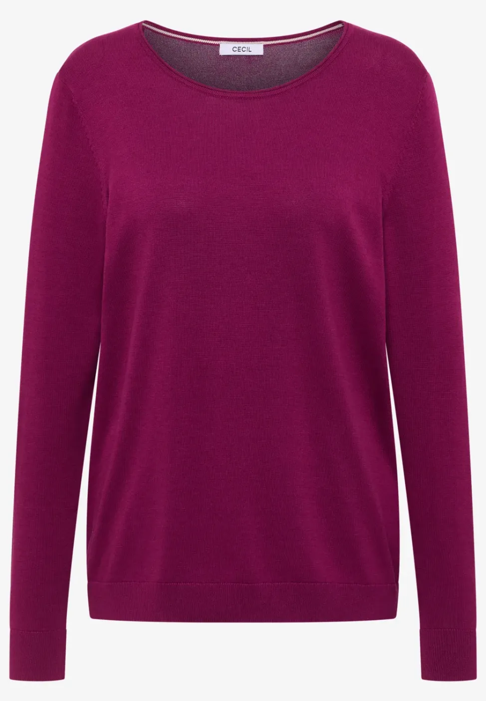 Langarm Pullover mit Rippdetail