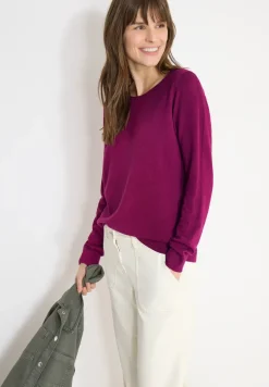 Langarm Pullover mit Rippdetail