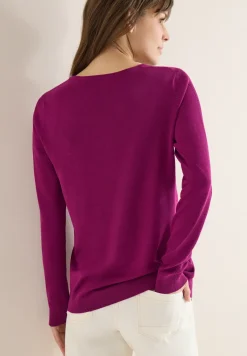 Langarm Pullover mit Rippdetail