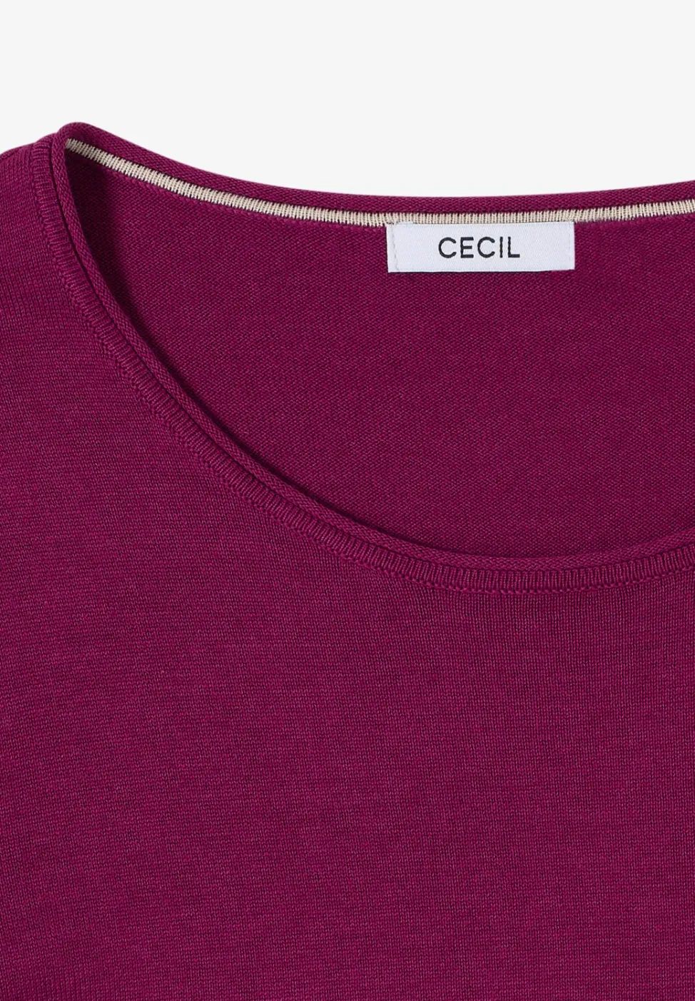 Langarm Pullover mit Rippdetail