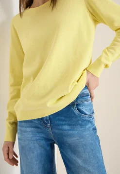 Langarm Pullover mit Rippdetail