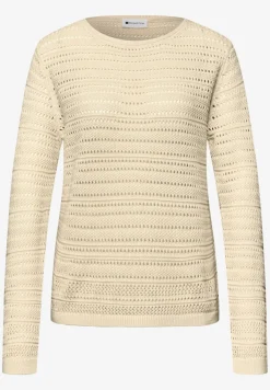Langarm Pullover mit U-Boot-Ausschnitt