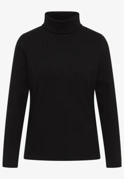 Langarmshirt in Rippstruktur