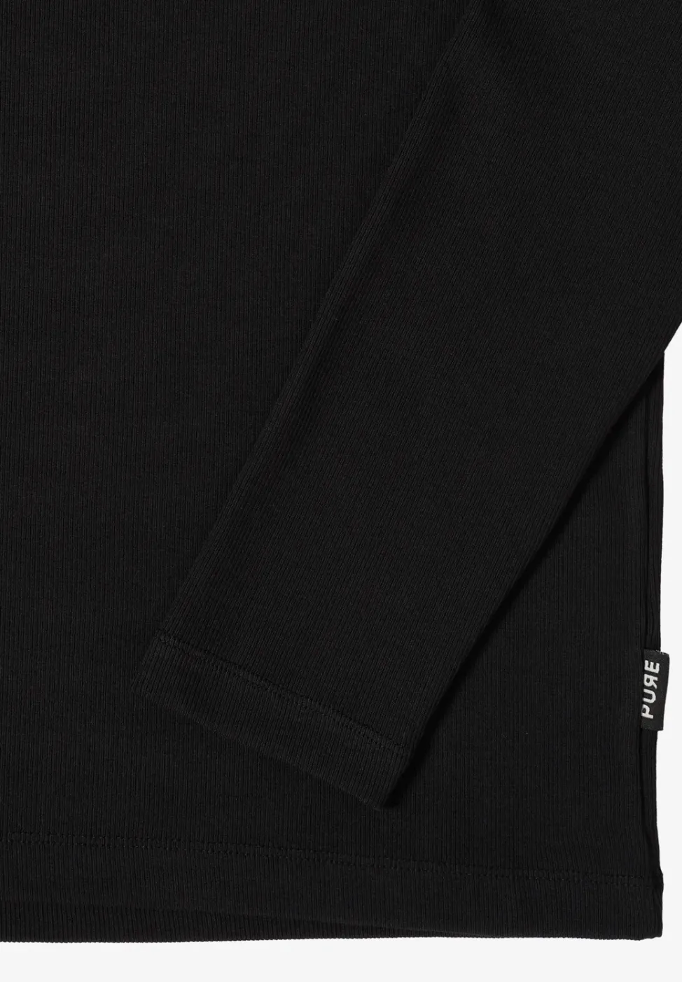 Langarmshirt in Rippstruktur