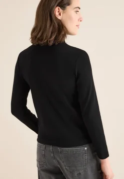 Langarmshirt in Rippstruktur