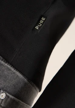 Langarmshirt in Rippstruktur