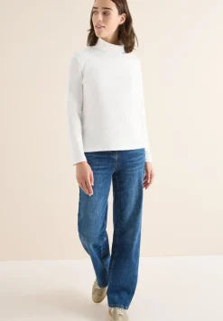 Langarmshirt in Rippstruktur