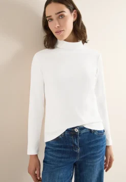 Langarmshirt in Rippstruktur